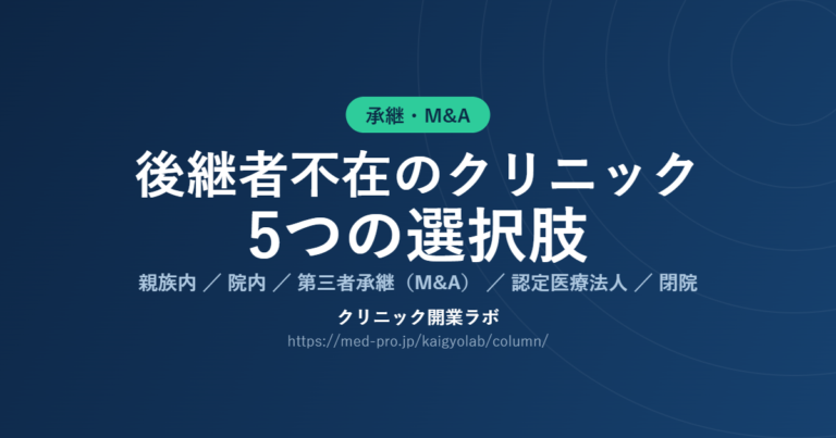 後継者不在 クリニック 選択肢
