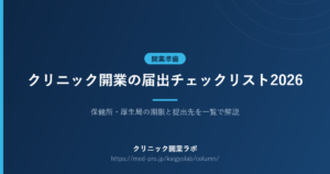 クリニック 開業 届出