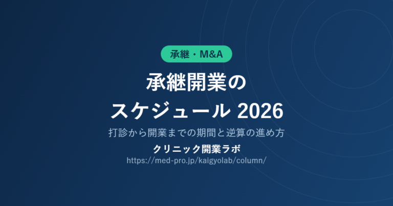 承継開業 スケジュール