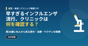 インフルエンザ早期流行への対応（クリニック開業ラボ）