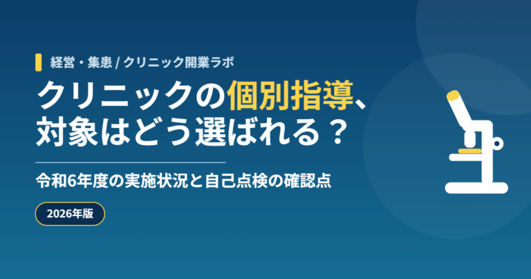 クリニックの個別指導、対象はどう選ばれる？ 令和6年度の実施状況と自己点検の確認点
