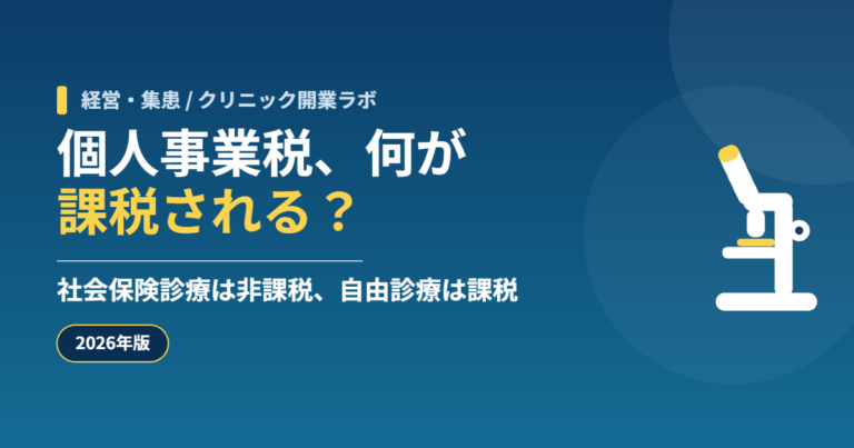 経営・集患 個人事業税、何が課税される？ 社会保険診療は非課税、自由診療は課税