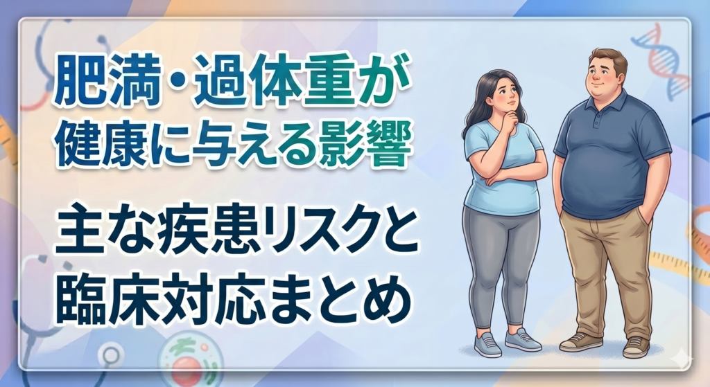 肥満・過体重が健康に与える影響|主な疾患リスクと臨床対応まとめ
