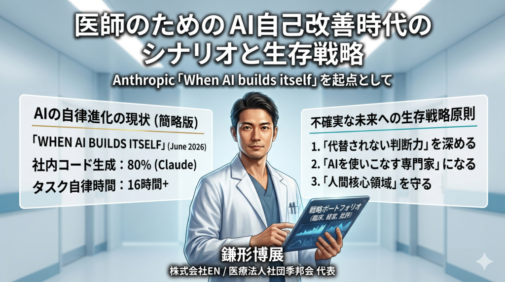 AI自己改善時代のシナリオと生存戦略-AnthropicのWhen AI builds itself-