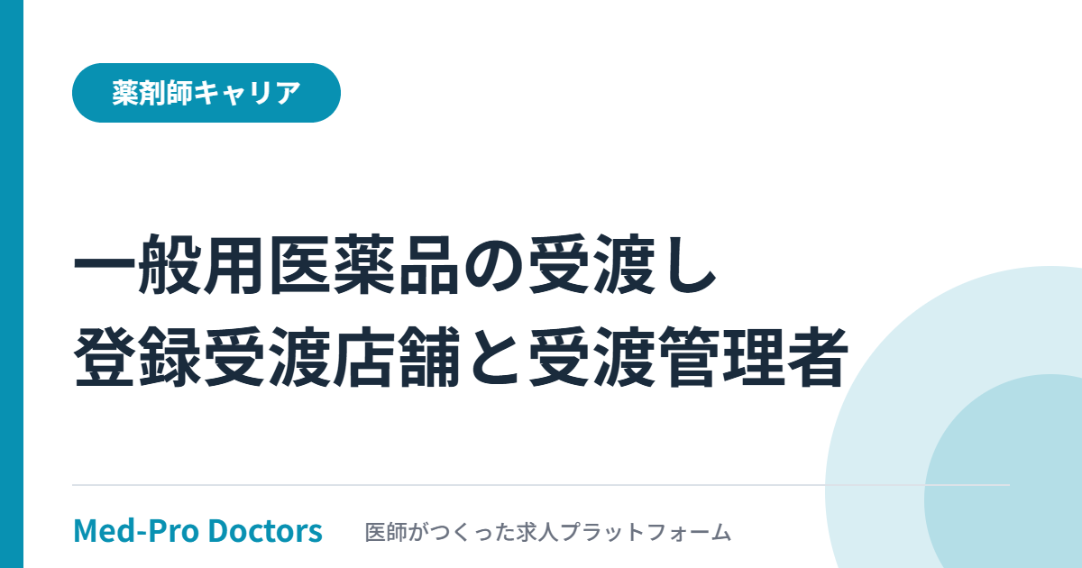 2027年5月20日に施行される一般用医薬品の遠隔管理による受渡しについて、登録受渡店舗の登録と受渡管理者の要件、薬局側に生じる手順書・記録・監査の義務を解説する記事のアイキャッチ画像