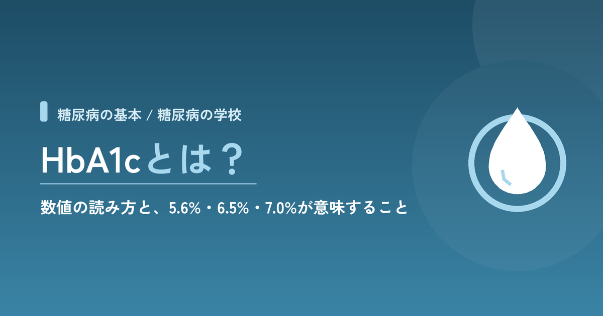 HbA1cとは?|数値の読み方と、5.6%・6.5%・7.0%が意味すること
