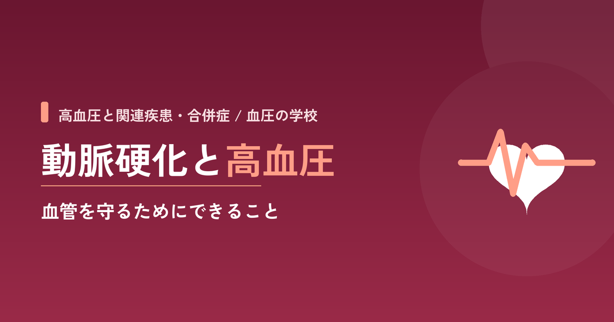 動脈硬化と高血圧|血管を守るためにできること