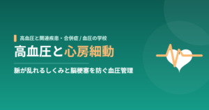 高血圧と心房細動｜脈が乱れるしくみと脳梗塞を防ぐ血圧管理